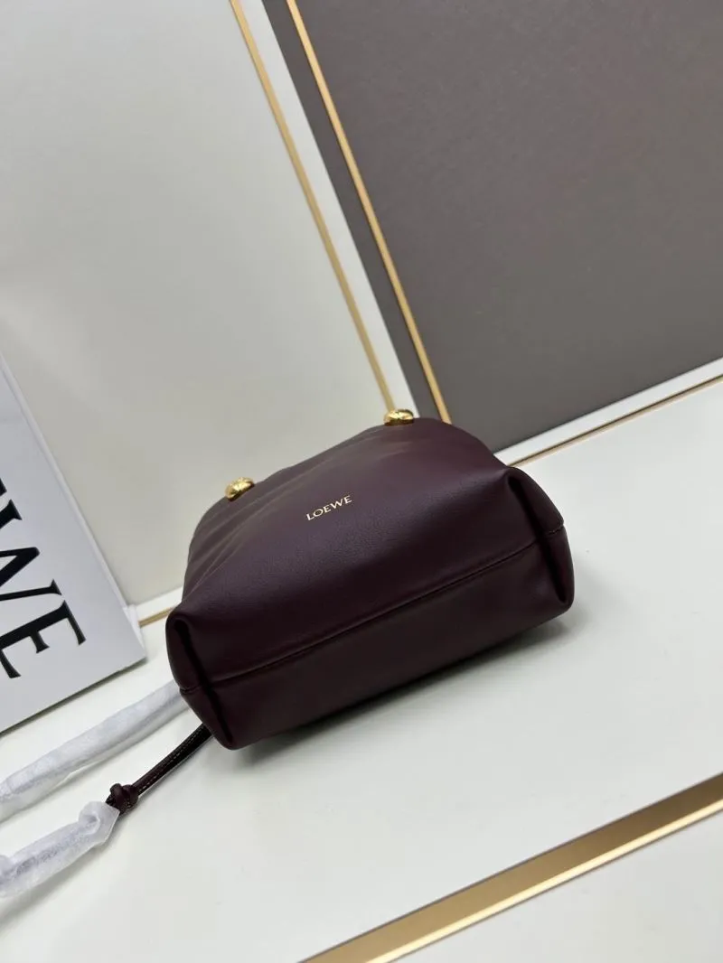 LOEWE Burgundy Bucket Bag 901 - Image 3