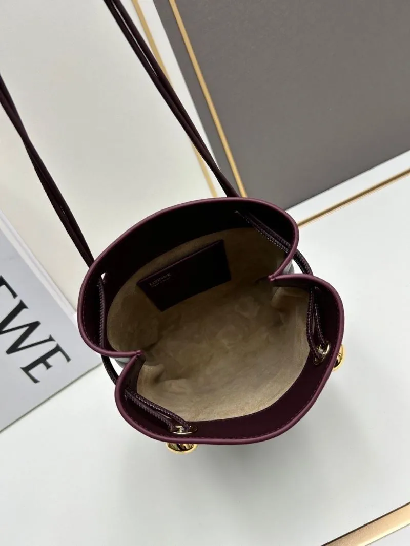LOEWE Burgundy Bucket Bag 901 - Image 6