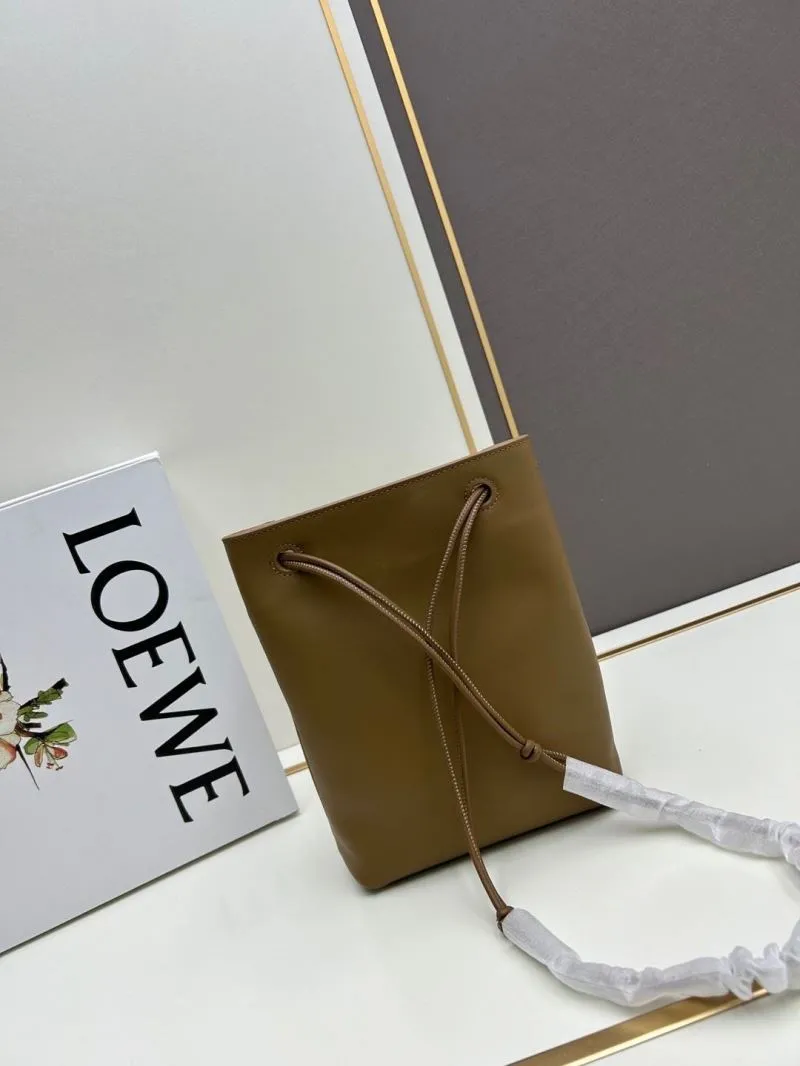 LOEWE Brown Drawstring Bucket Bag 260099 - Image 3