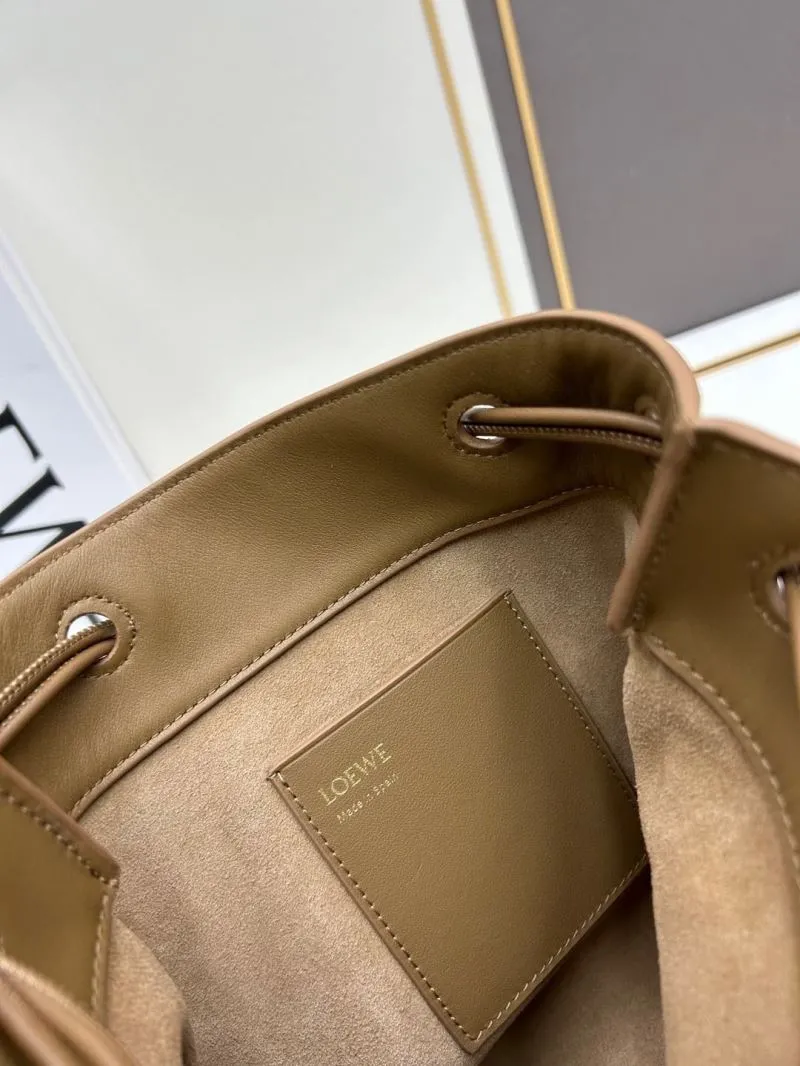 LOEWE Brown Drawstring Bucket Bag 260099 - Image 8