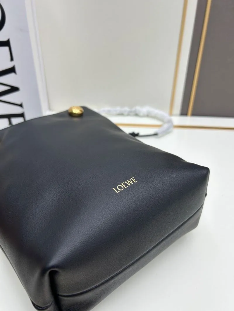 LOEWE Black Leather Bucket Bag - Image 4