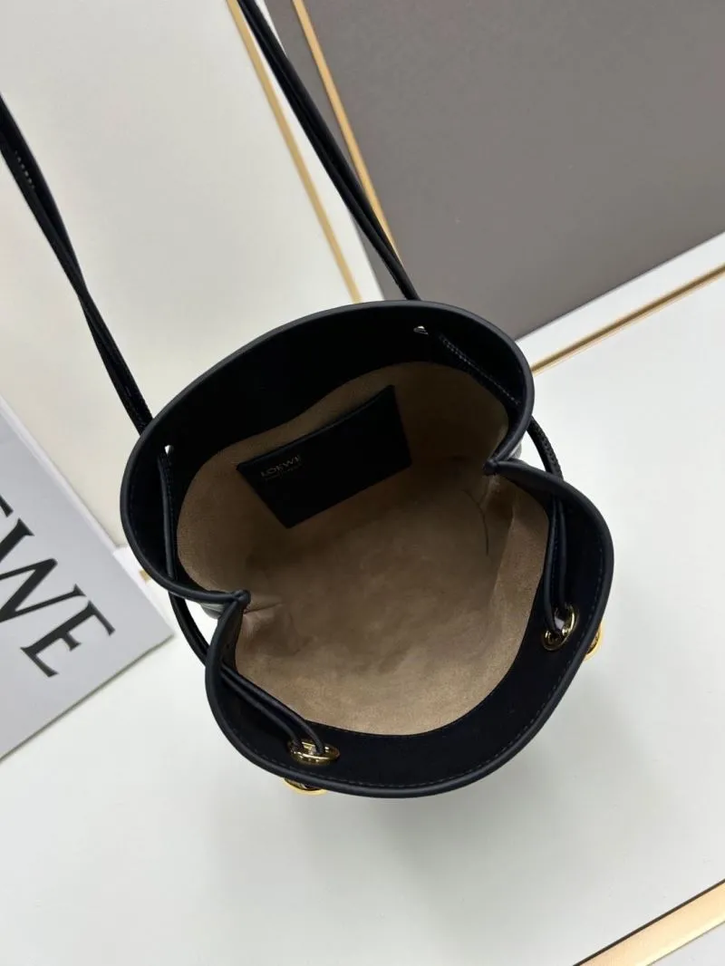 LOEWE Black Leather Bucket Bag - Image 6