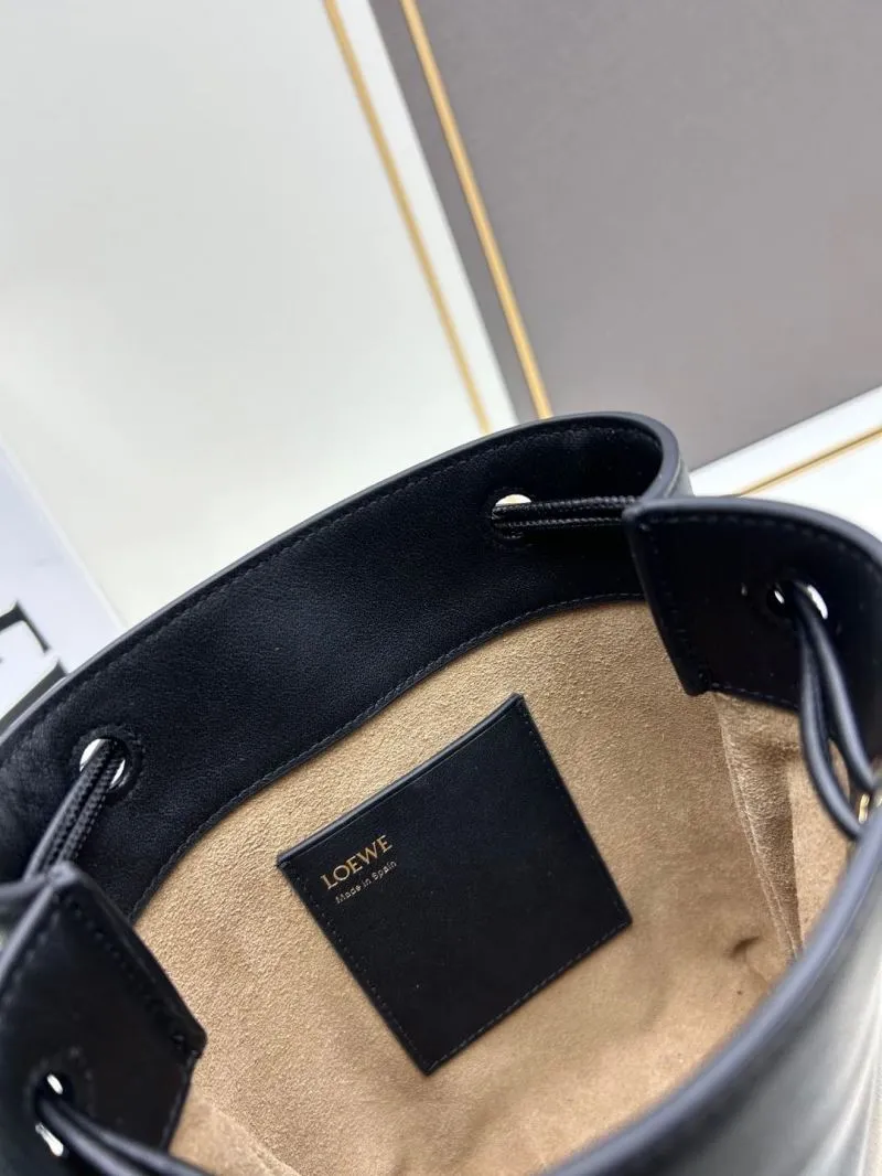 LOEWE Black Leather Bucket Bag - Image 7