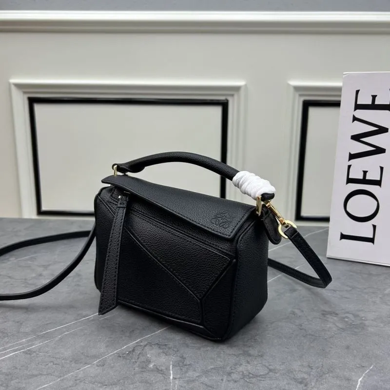 Alternative view of LOEWE Black Mini Satchel Crossbody Bag 18cm