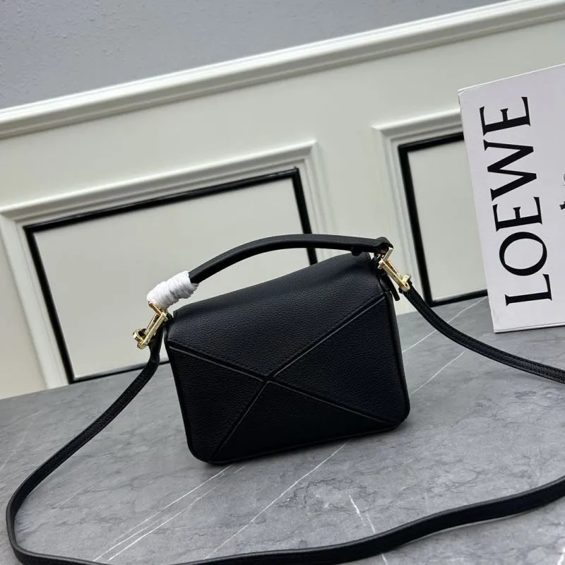 LOEWE Black Mini Satchel Crossbody Bag 18cm - Image 3