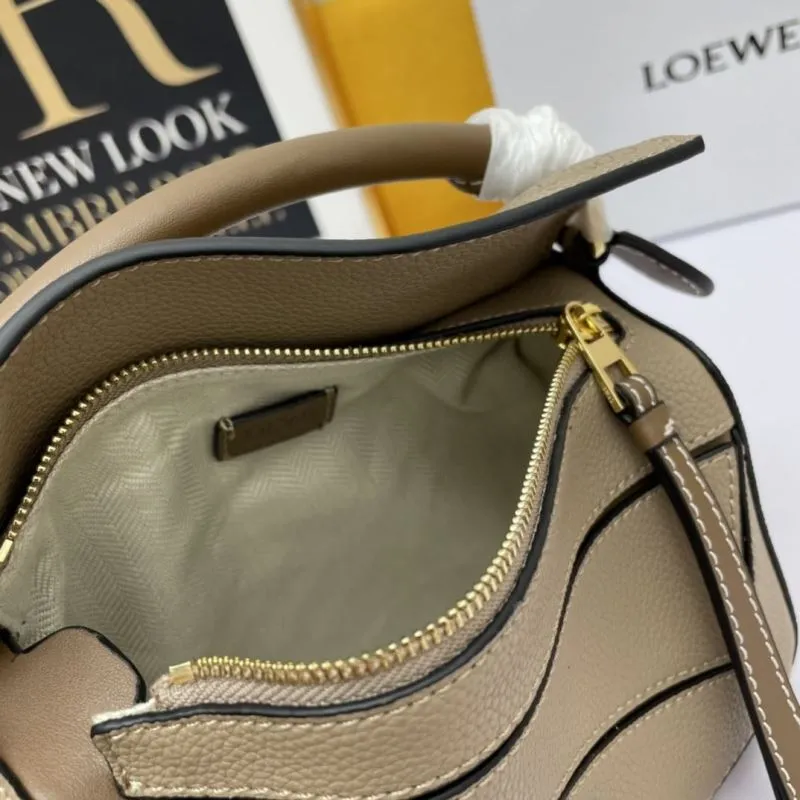 LOEWE Beige Leather Satchel Crossbody Bag - Image 7
