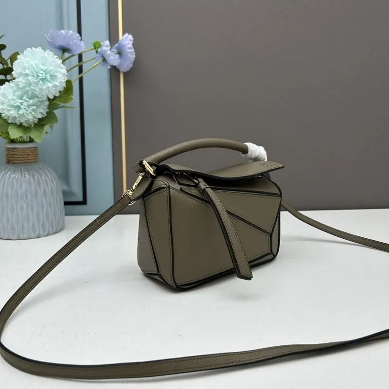 Loewe Olive Green Satchel Crossbody Bag 909