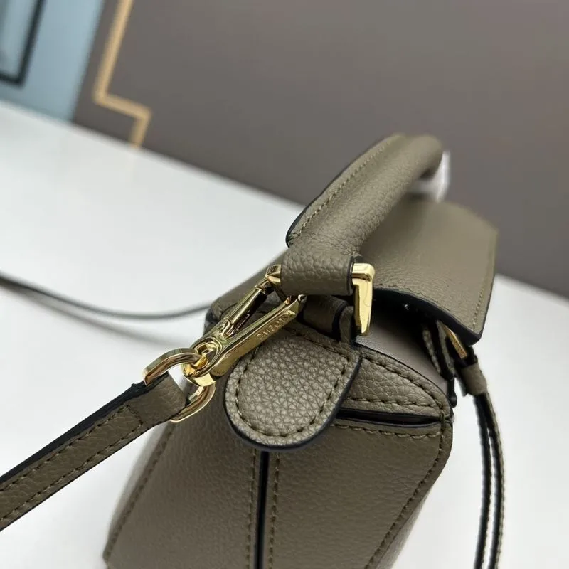 Loewe Olive Green Satchel Crossbody Bag 909 - Image 5