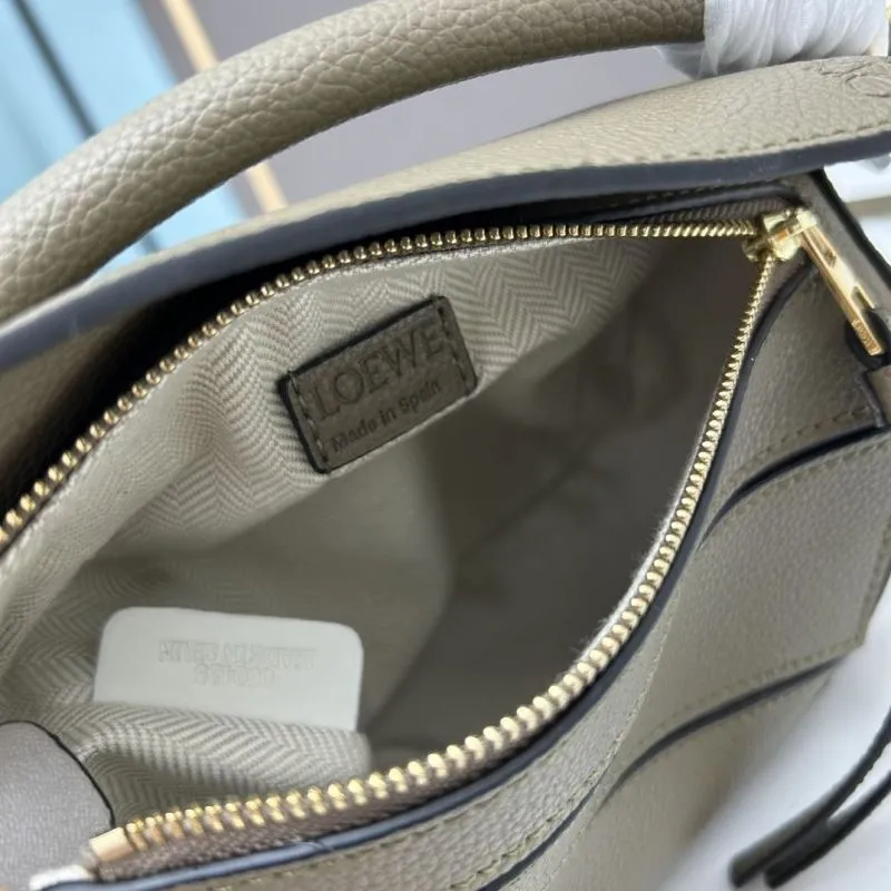 Loewe Olive Green Satchel Crossbody Bag 909 - Image 7
