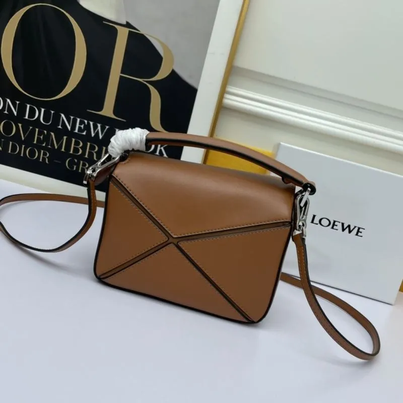 Alternative view of LOEWE Brown Crossbody Satchel Bag 910