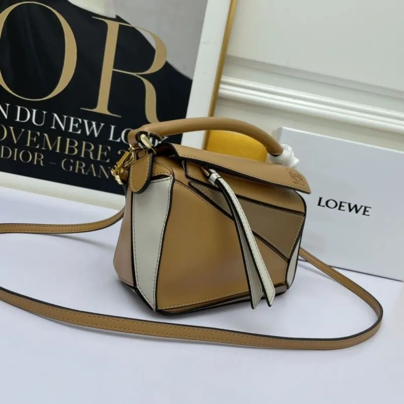 Alternative view of LOEWE Tan White Mini Satchel Crossbody Bag