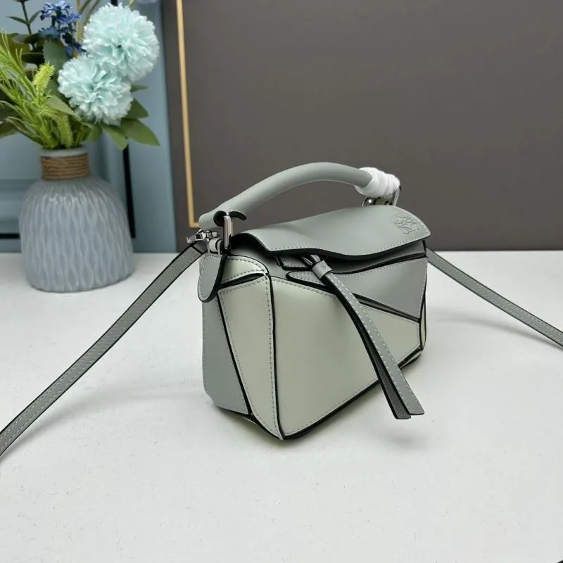 Alternative view of Loewe Mini 18cm Gray Green Crossbody Satchel Bag