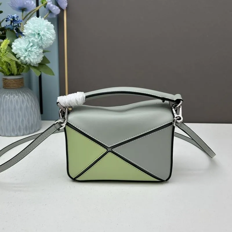 Loewe Mini 18cm Gray Green Crossbody Satchel Bag - Image 3