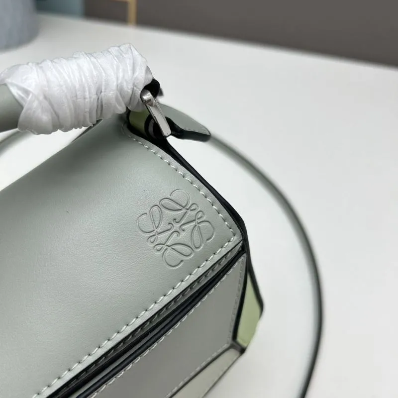 Loewe Mini 18cm Gray Green Crossbody Satchel Bag - Image 4