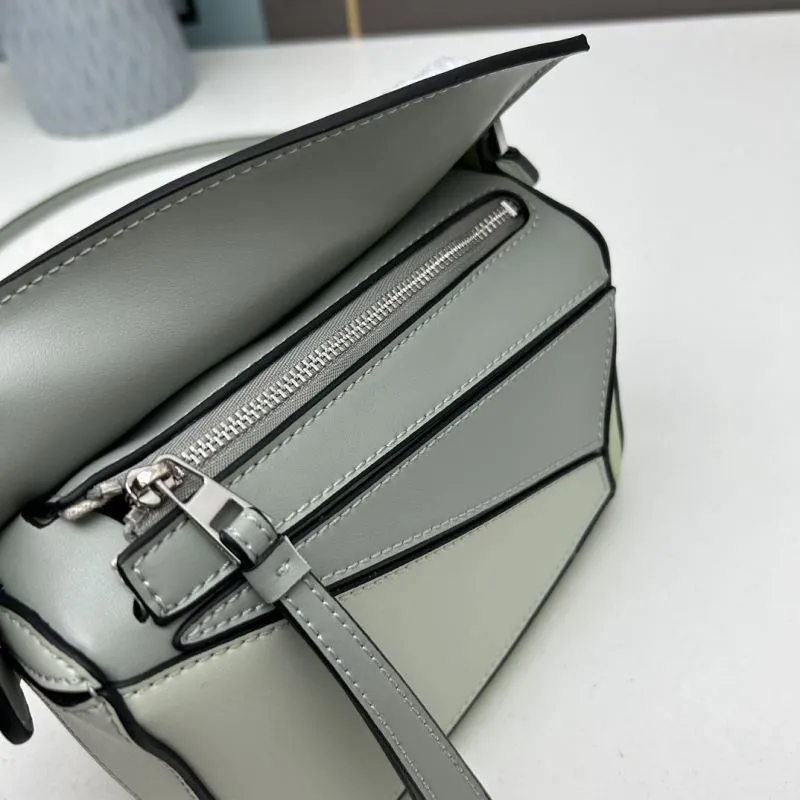 Loewe Mini 18cm Gray Green Crossbody Satchel Bag - Image 7