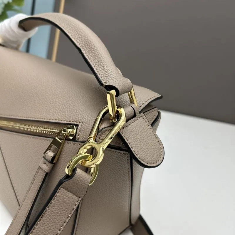 Loewe Taupe Leather Satchel Bag 918 - Image 5