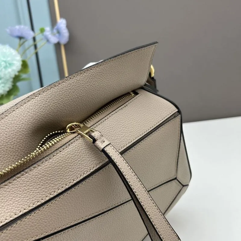 Loewe Taupe Leather Satchel Bag 918 - Image 6