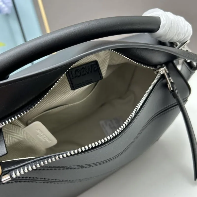 Loewe Black Leather Satchel Bag 919 - Image 7