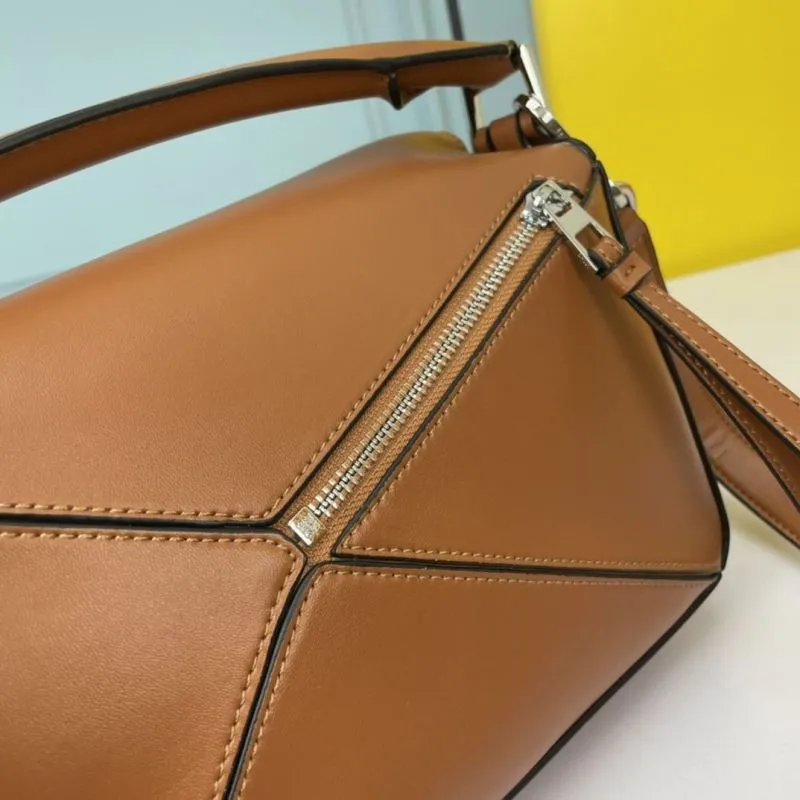 Loewe Brown Leather Satchel Bag 923 - Image 3