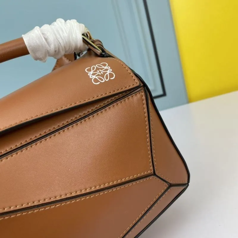 Loewe Brown Leather Satchel Bag 923 - Image 5