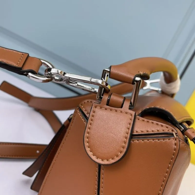 Loewe Brown Leather Satchel Bag 923 - Image 6
