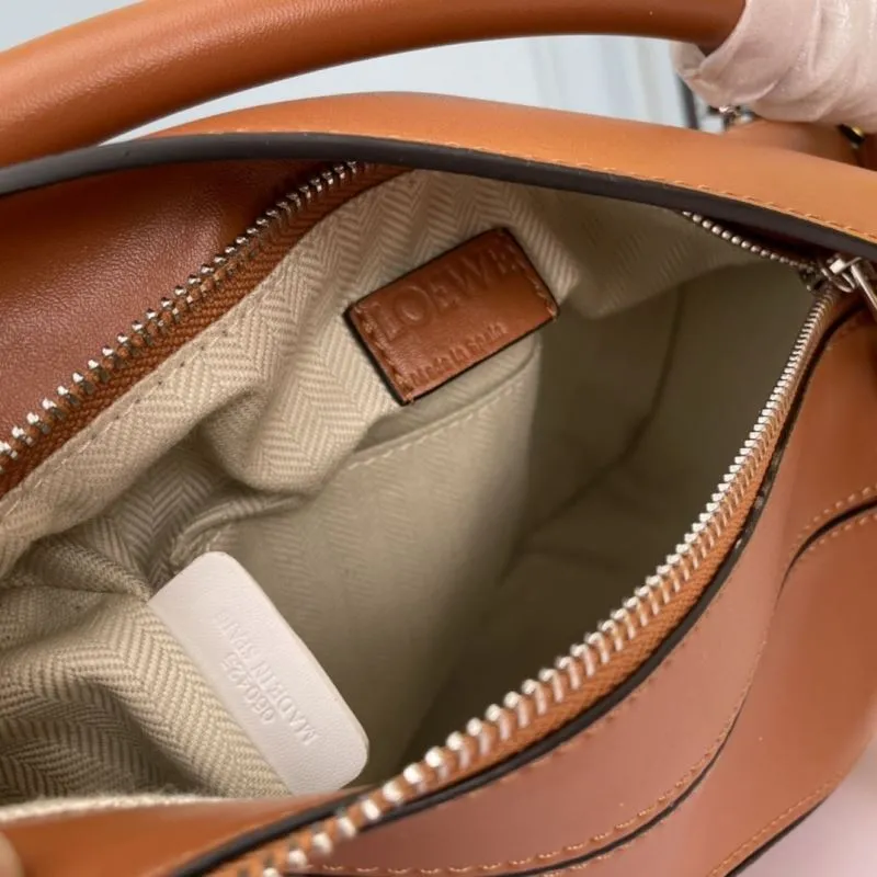 Loewe Brown Leather Satchel Bag 923 - Image 7
