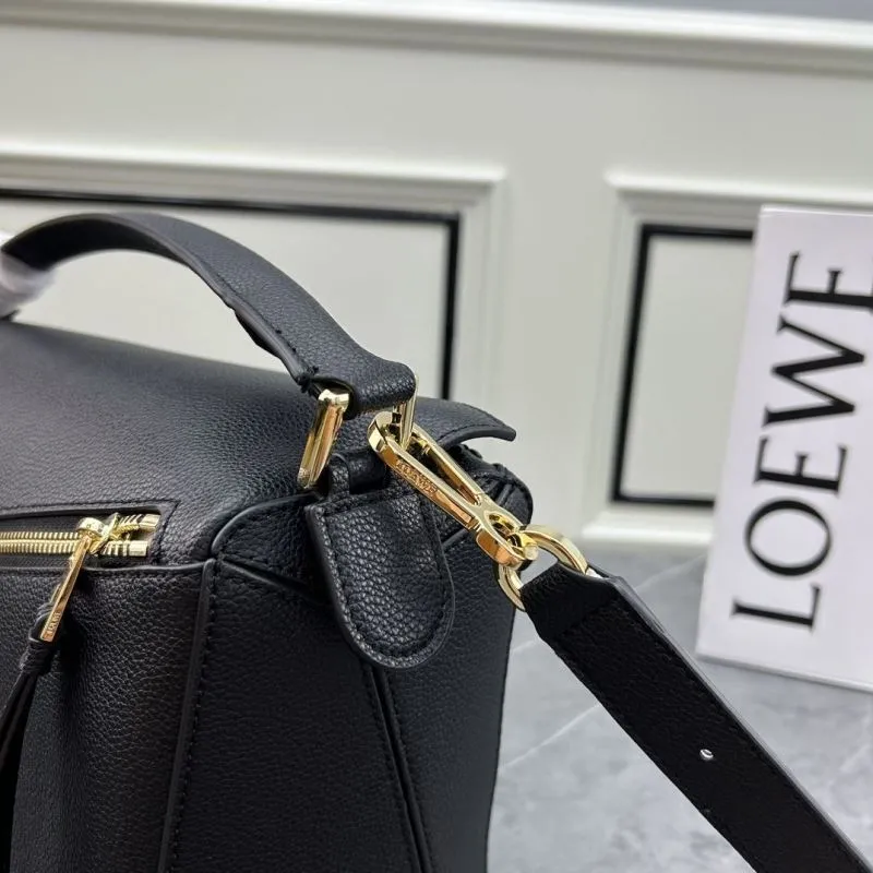 Loewe Black Leather Satchel Bag 30cm - Image 6