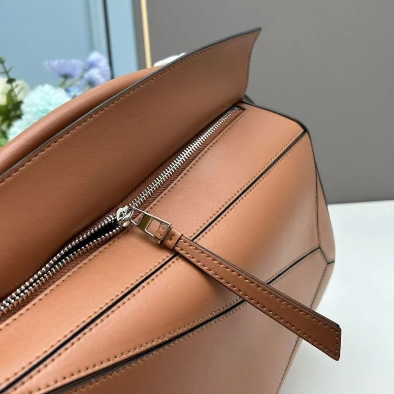Loewe Brown Satchel Bag 933 - Image 6