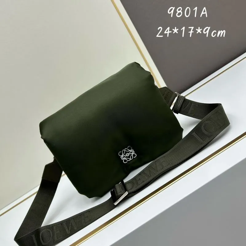 Loewe Olive Green Crossbody Bag 9801A