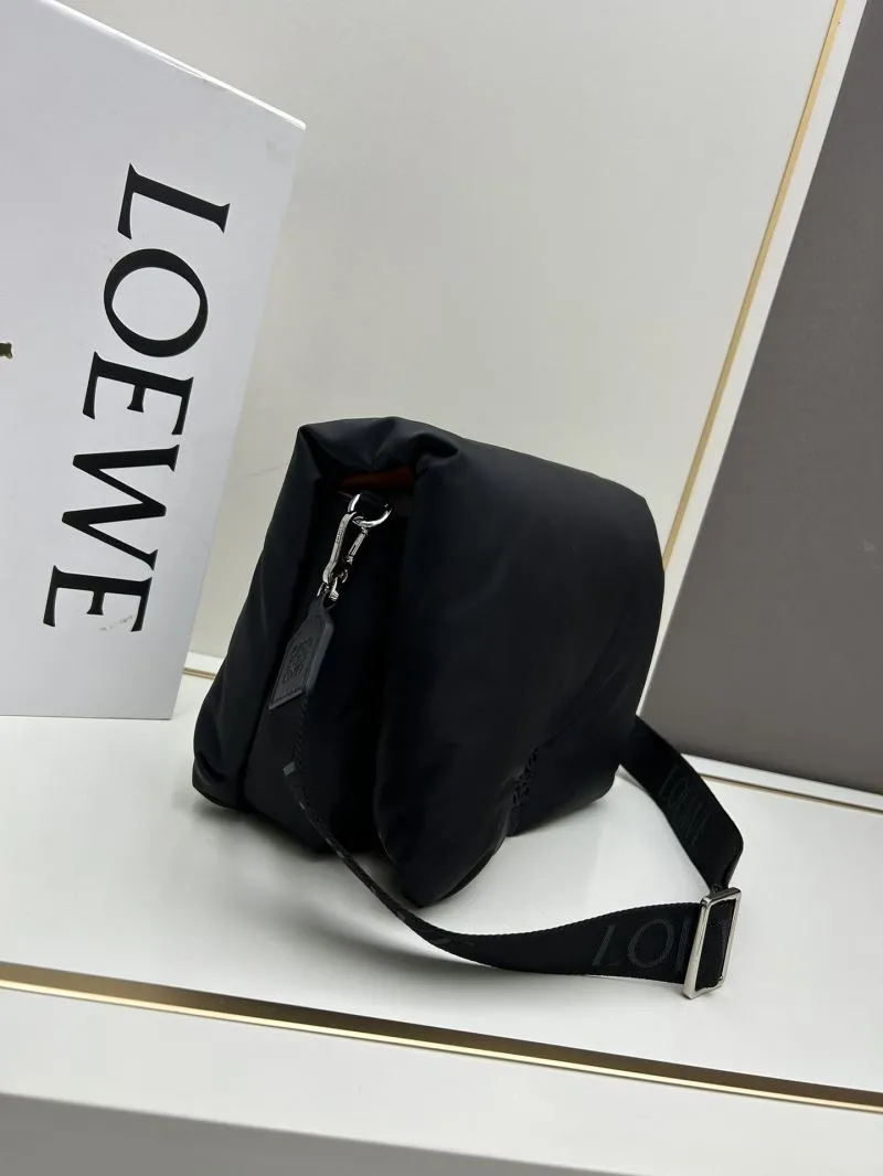 Alternative view of LOEWE Black Nylon Crossbody Bag 9800A 30x20x10cm