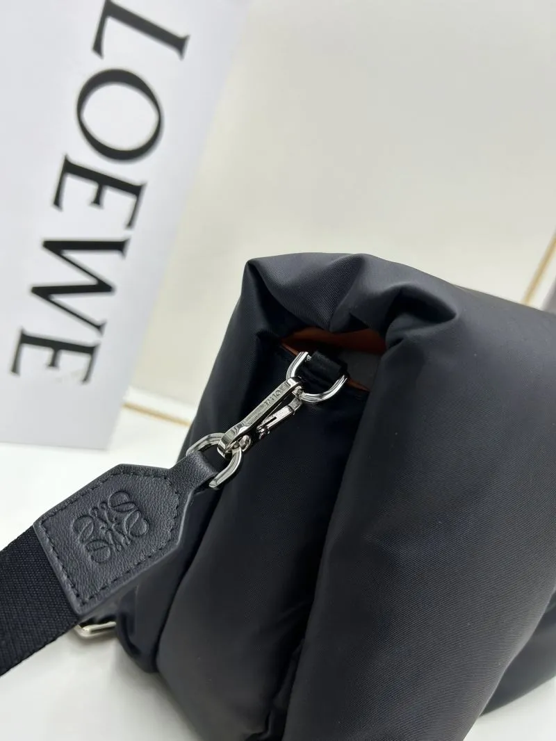 LOEWE Black Nylon Crossbody Bag 9800A 30x20x10cm - Image 6