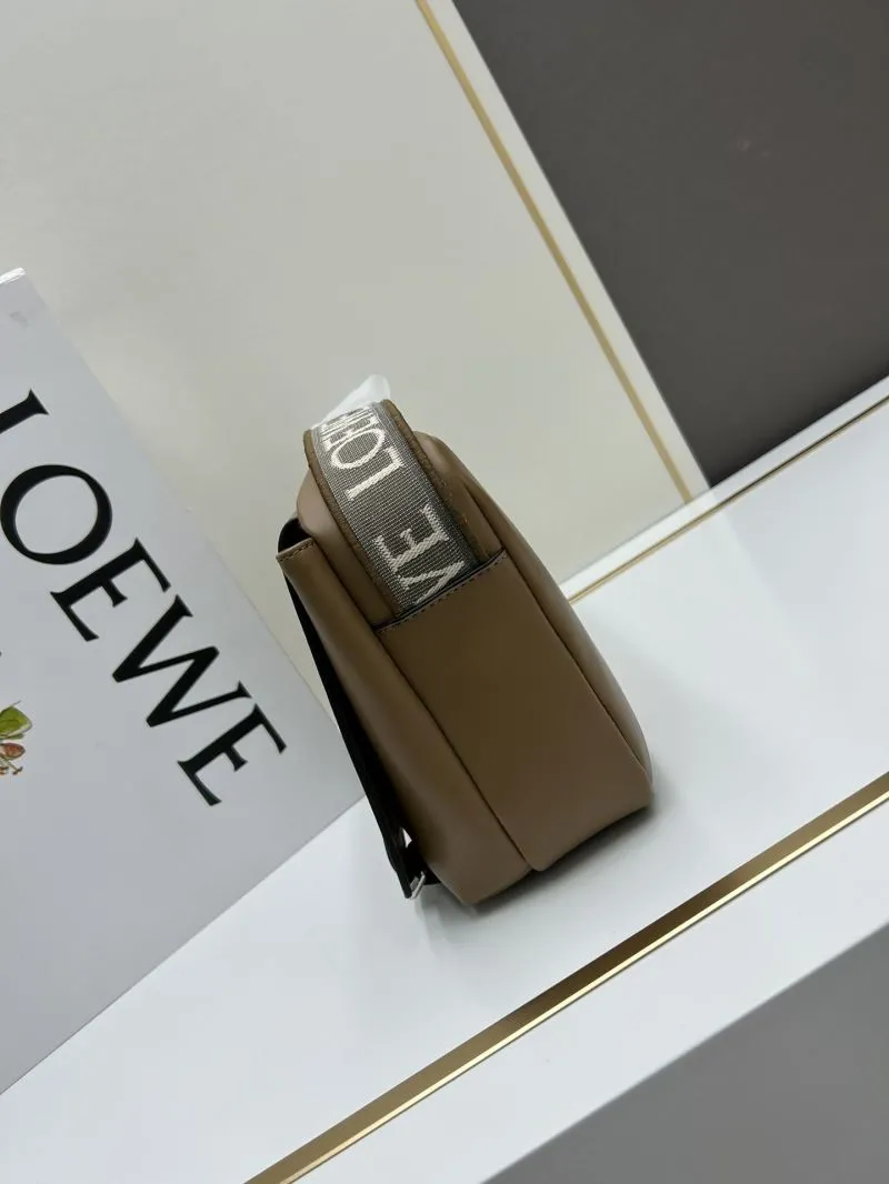 Loewe Brown Leather Crossbody Satchel Bag