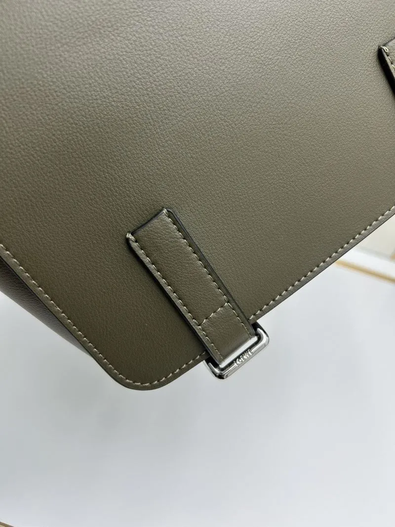 Loewe Olive Green Satchel Bag 944 - Image 3