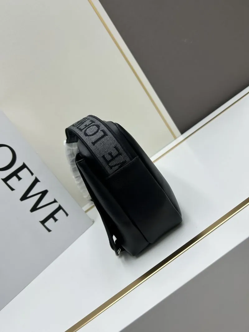 Loewe Black Leather Crossbody Satchel Bag 947