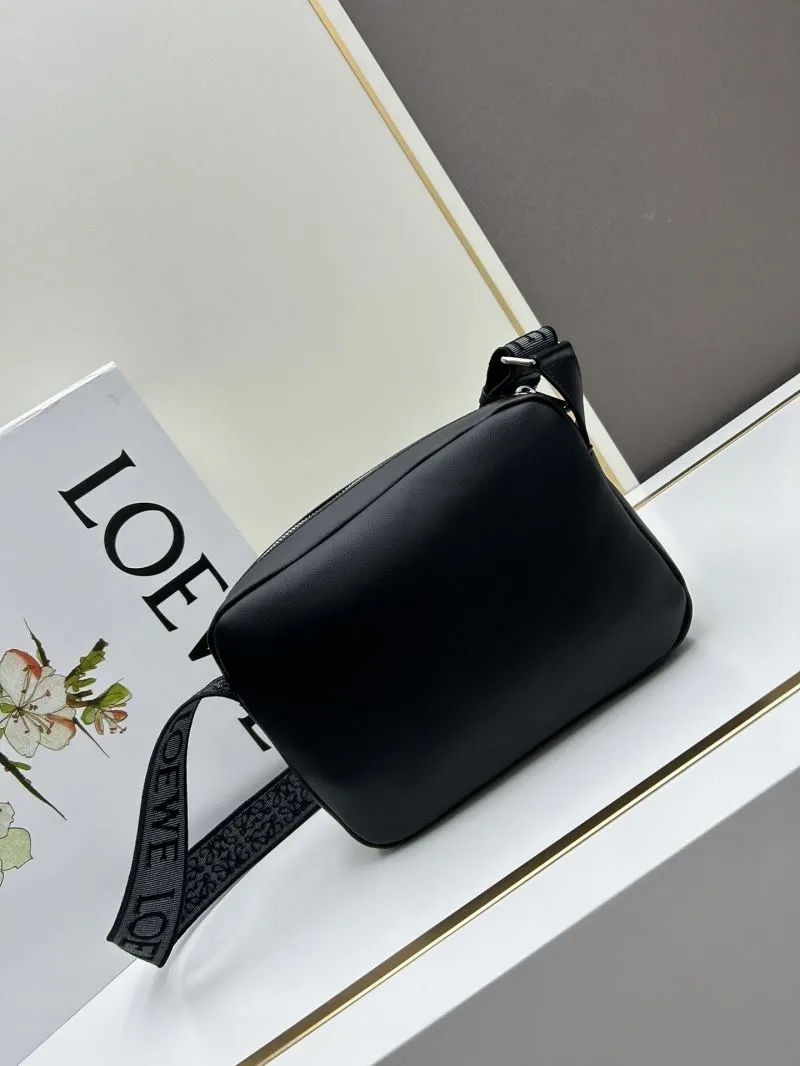 Alternative view of Loewe Black Leather Crossbody Satchel Bag 947