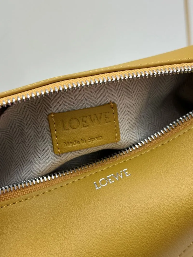 Loewe Yellow Leather Satchel Bag 052403 23x16x12cm - Image 8