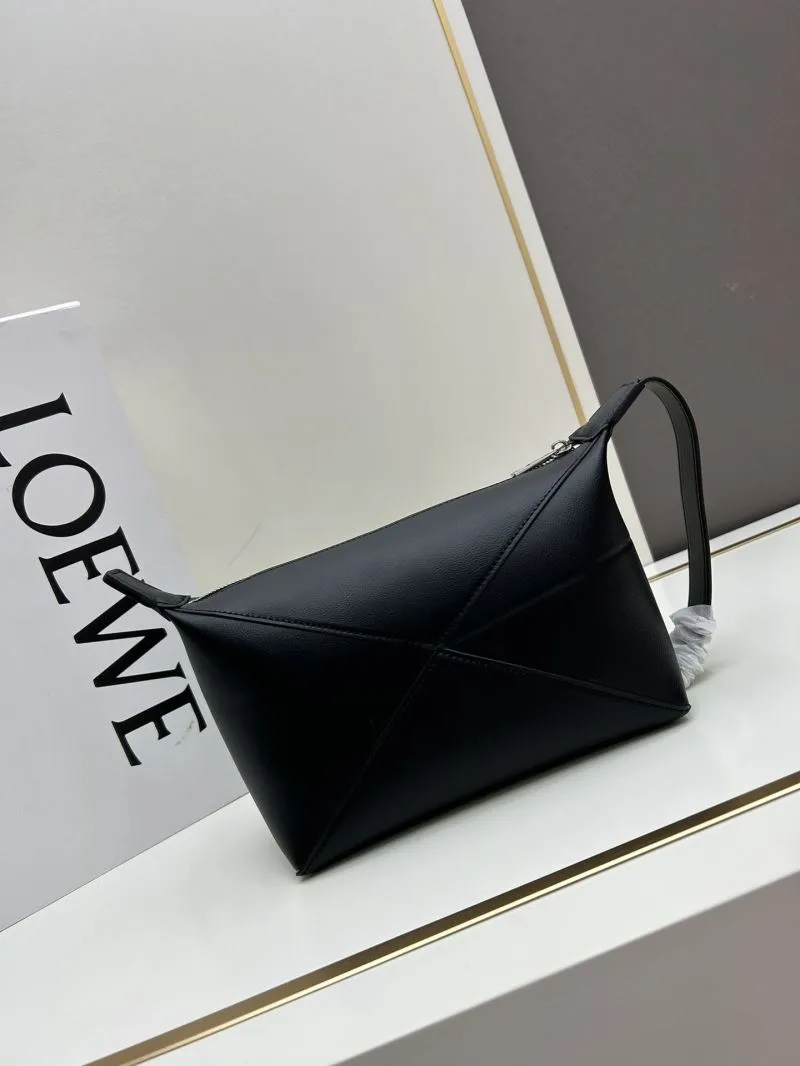 LOEWE Black Leather Satchel Bag 052403 - Image 3