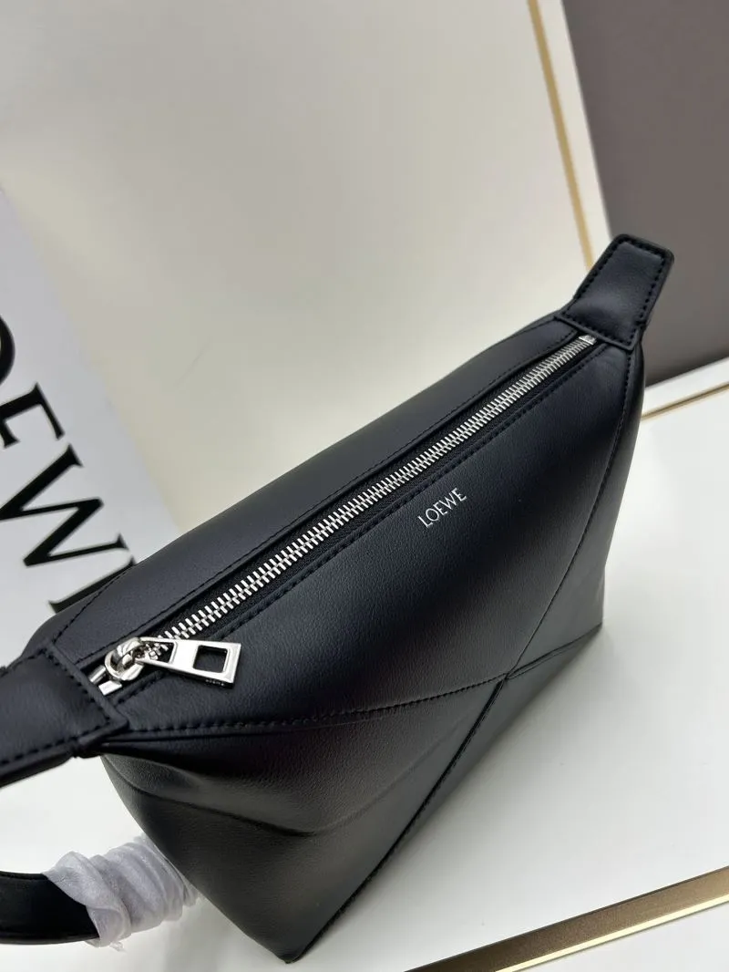 LOEWE Black Leather Satchel Bag 052403 - Image 5