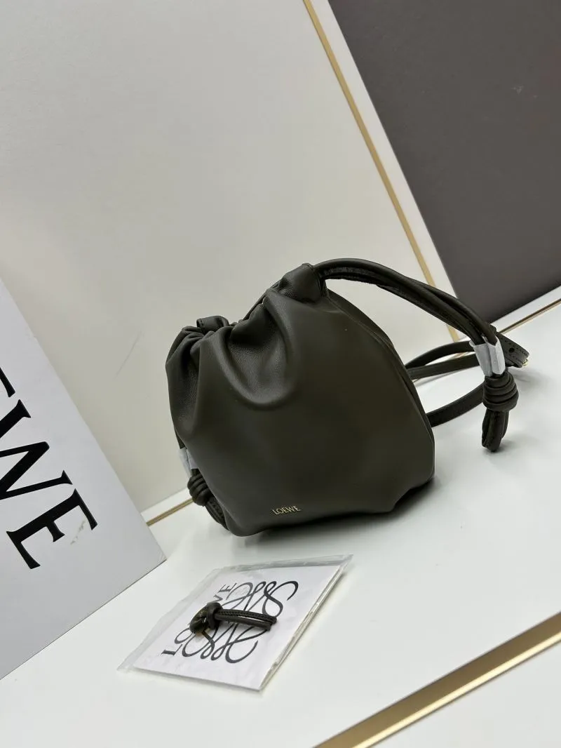Alternative view of LOEWE Olive Green Bucket Crossbody Bag 062308