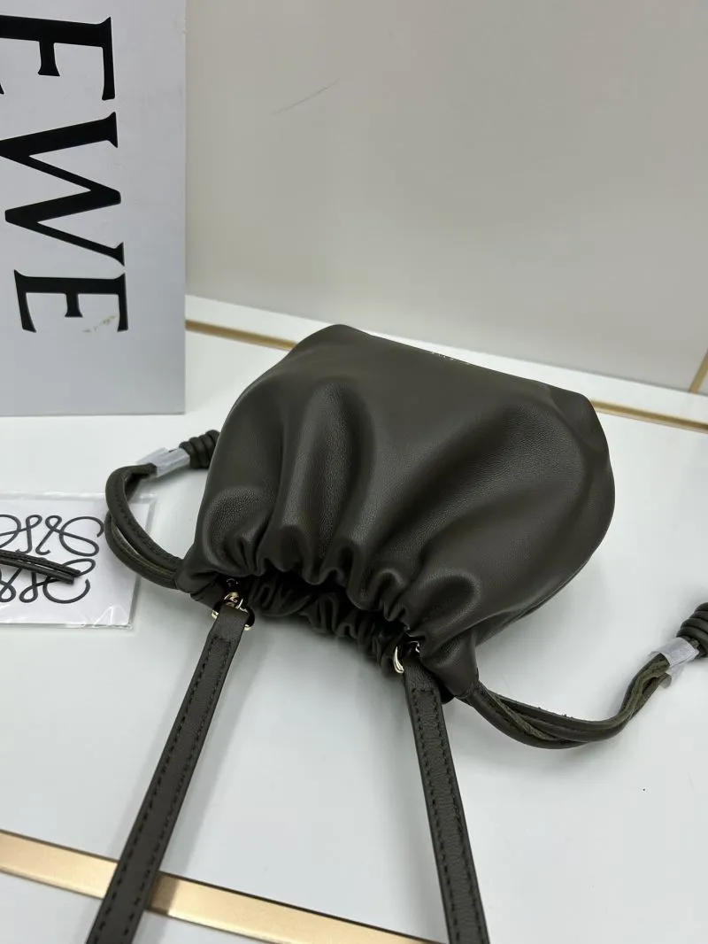 LOEWE Olive Green Bucket Crossbody Bag 062308 - Image 6