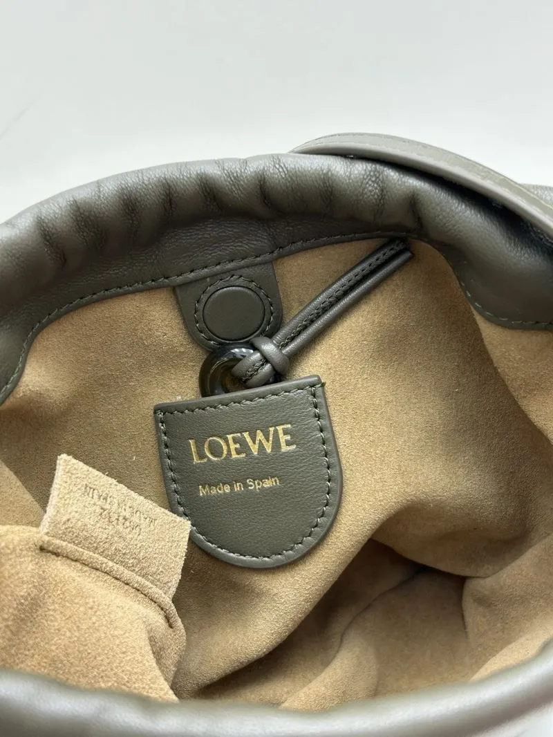 LOEWE Olive Green Bucket Crossbody Bag 062308 - Image 8