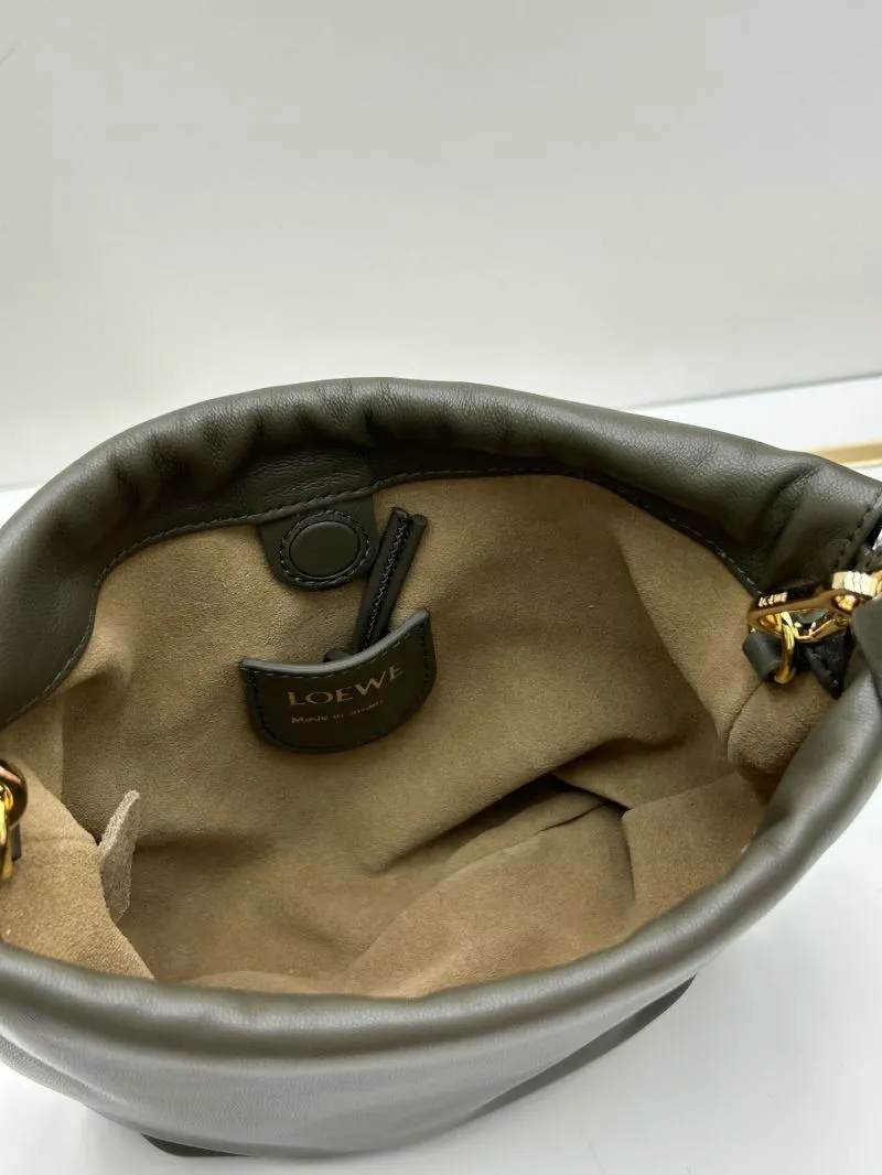 LOEWE Olive Green Bucket Crossbody Bag 062308 - Image 9
