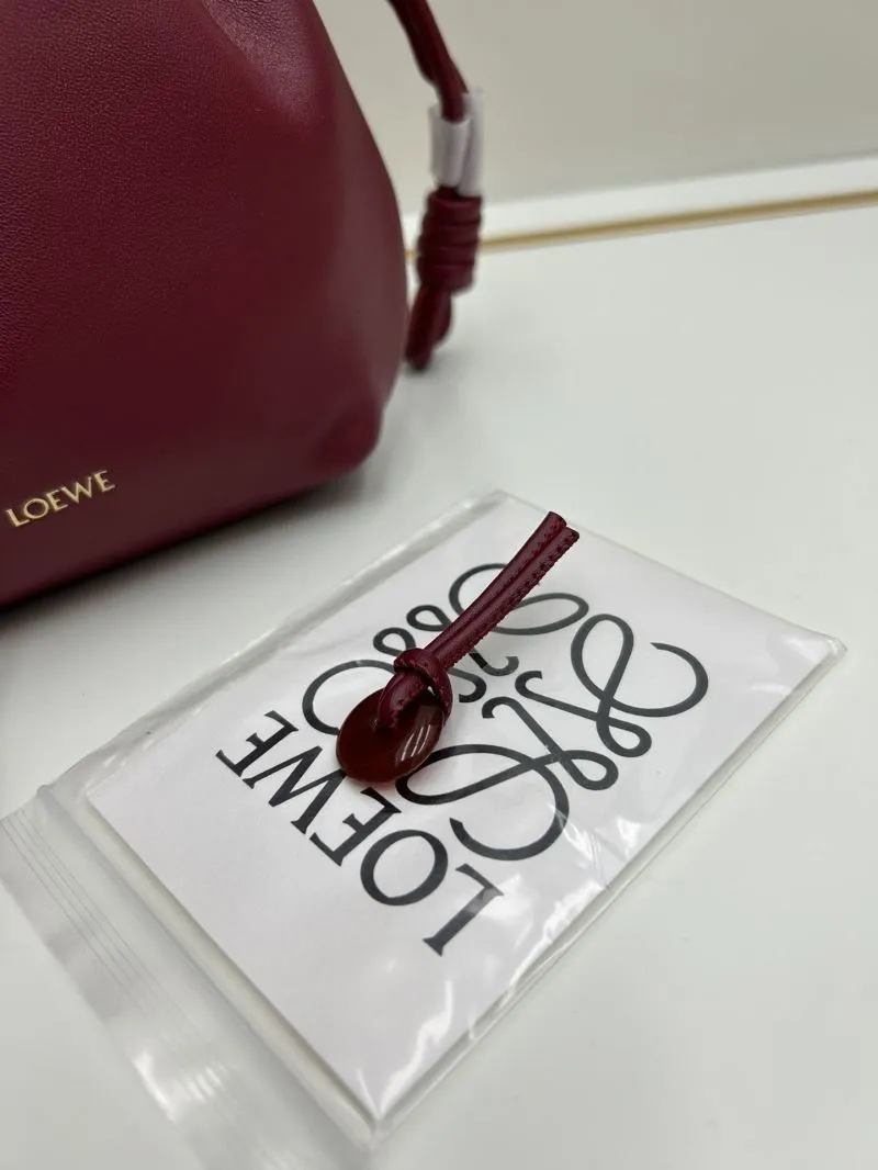 LOEWE Burgundy Bucket Crossbody Bag 062308 - Image 6