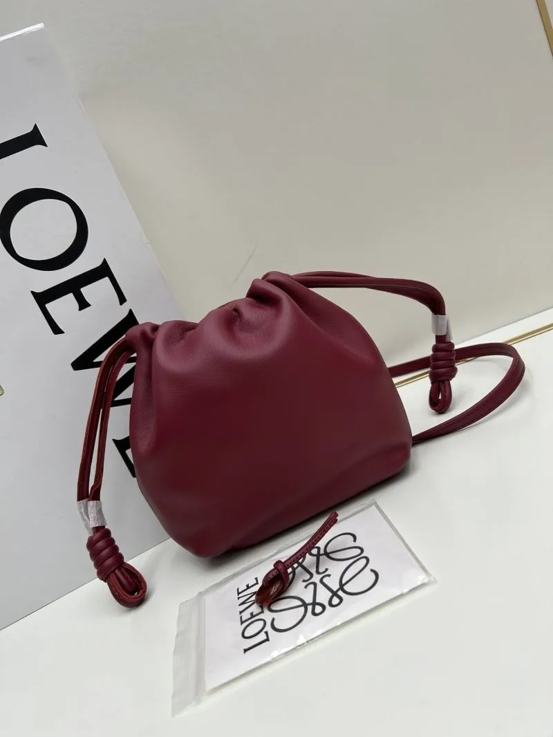 LOEWE Burgundy Bucket Crossbody Bag 062308 - Image 7
