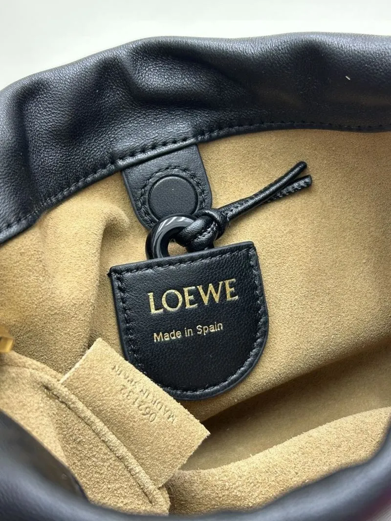 LOEWE Black Drawstring Bucket Crossbody Bag 062308 - Image 8