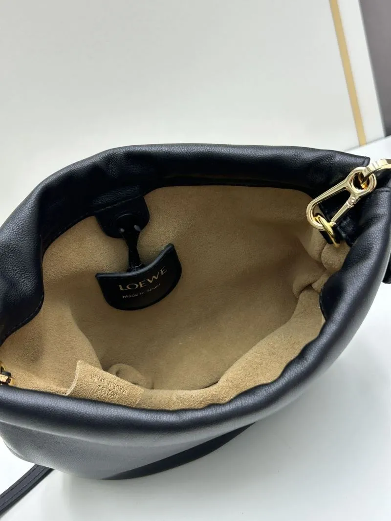 LOEWE Black Drawstring Bucket Crossbody Bag 062308 - Image 9
