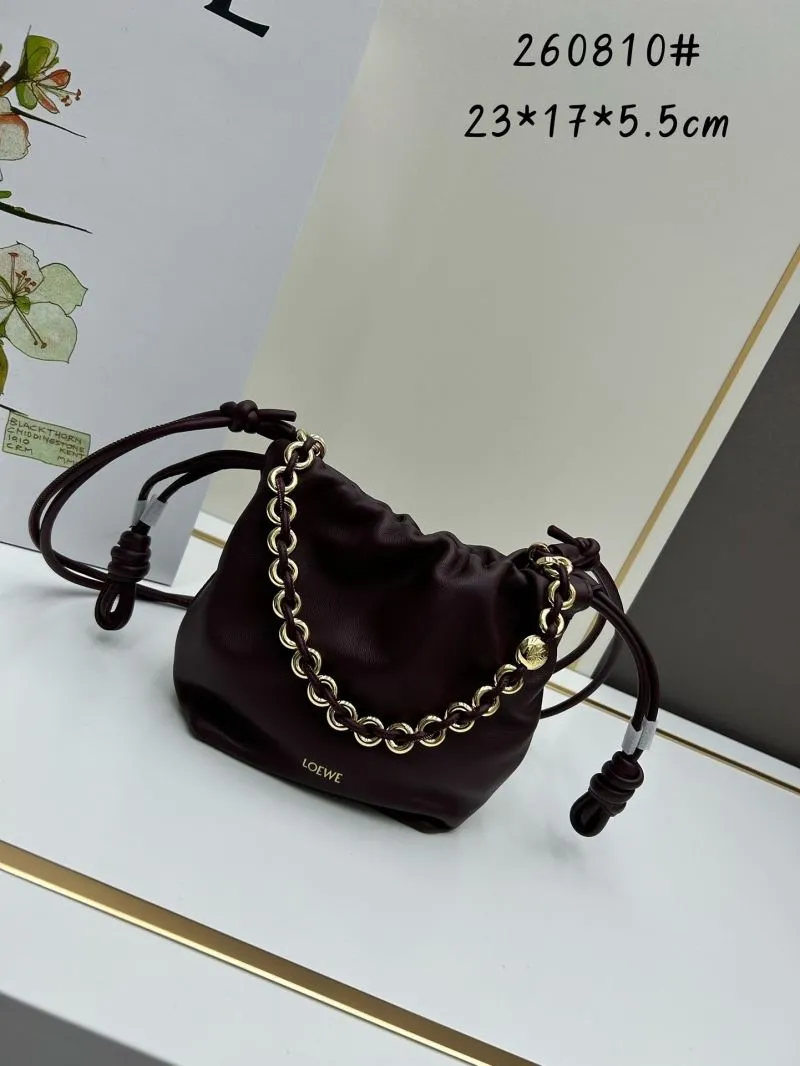 LOEWE Dark Brown Crossbody Bucket Bag 260810