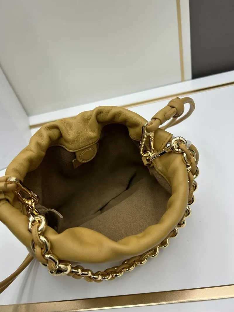 LOEWE Mustard Yellow Drawstring Crossbody Bucket Bag 260810 - Image 7