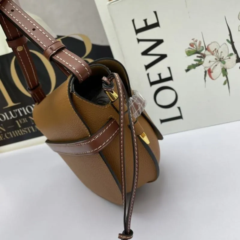 Alternative view of LOEWE Brown Crossbody Saddle Bag