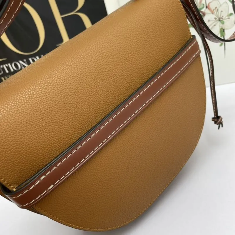 LOEWE Brown Crossbody Saddle Bag - Image 4